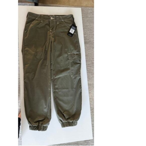 NWT True Religion Bobbi Baggy Cargo Pants Kalamata Olive Green size 28 - Picture 11 of 16